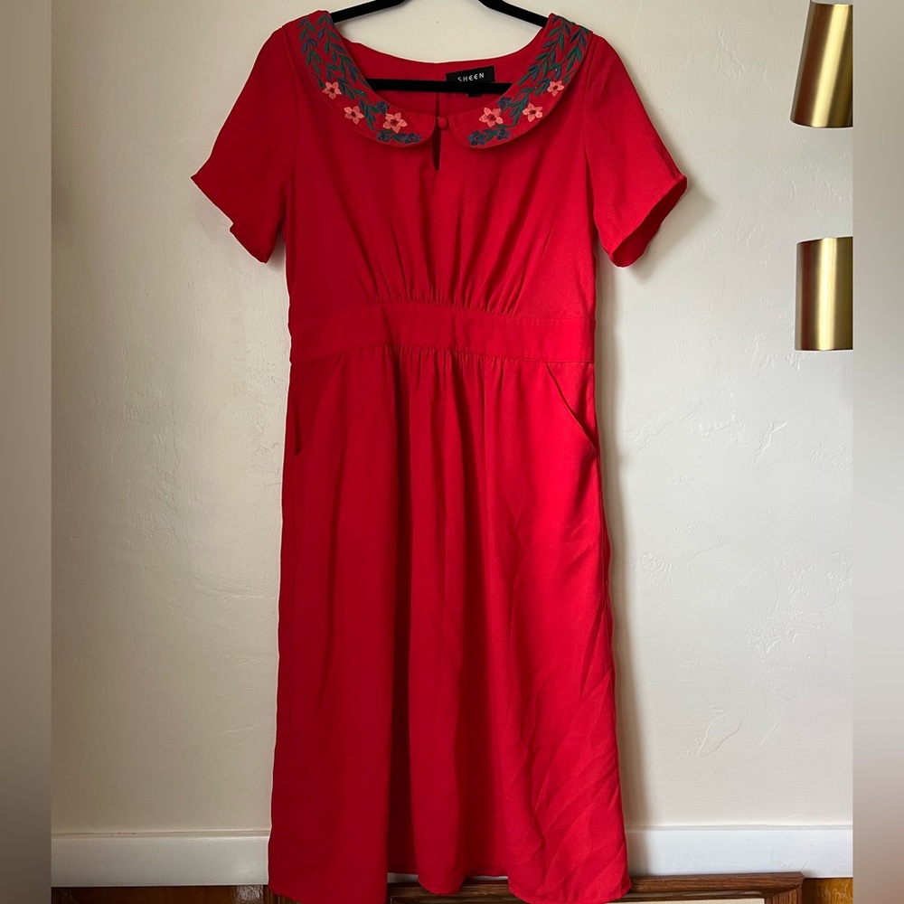 Sheen Red Dress- Unique Vintage, UK 12/M, US 8 NWOT
